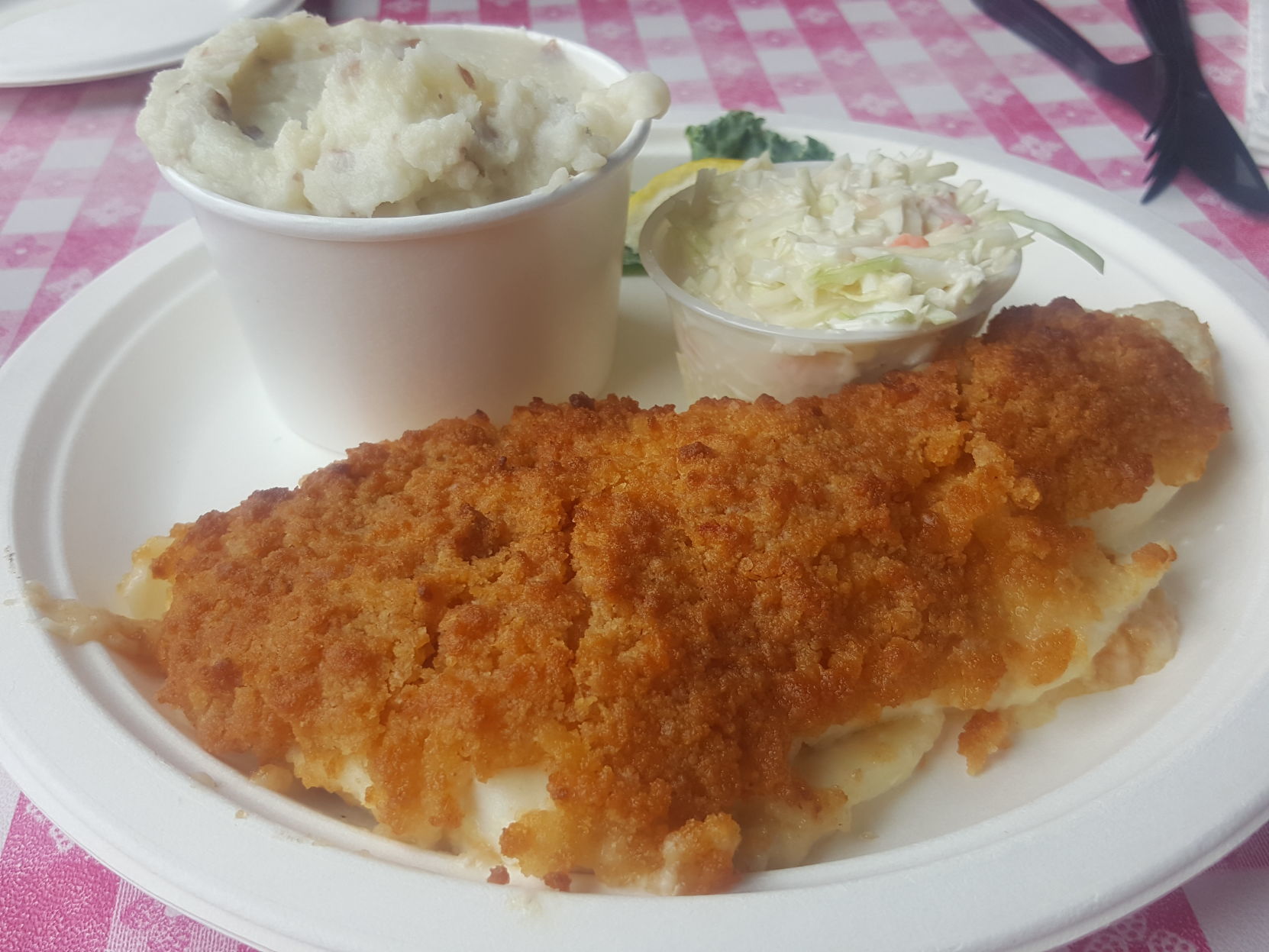 Baked haddock at Newick's